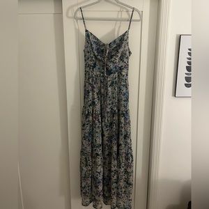 BRANDY FLORAL CINCHED FRONT CUTOUT MAXI DRESS